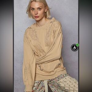 Pol Tan Embroidered Sweatshirt